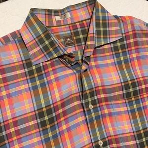 Peter Millar Plaid L/S Cotton Shirt XL EUC